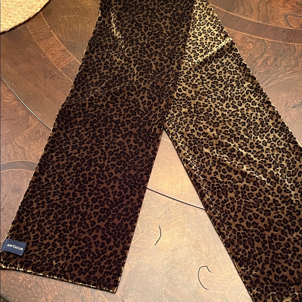 Ann Taylor Brown Leopard Print Scarf